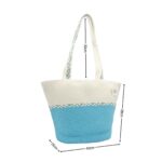 Szalma táska mintás vállpánttal 44-3