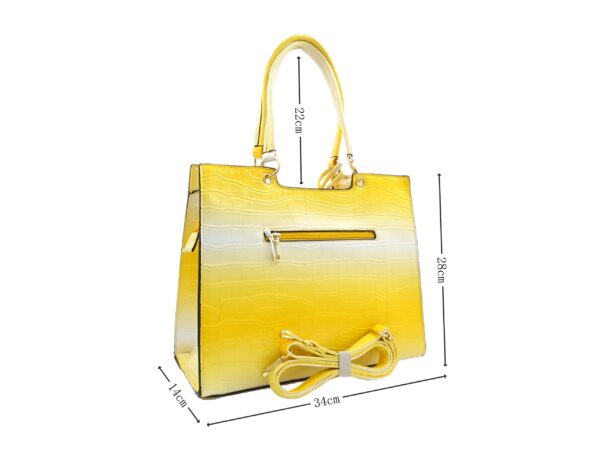 Színes lakk hatású szögletes válltáska LH9817