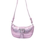 MC248pink Fémcsatos csillogós kis oldaltáska MC248