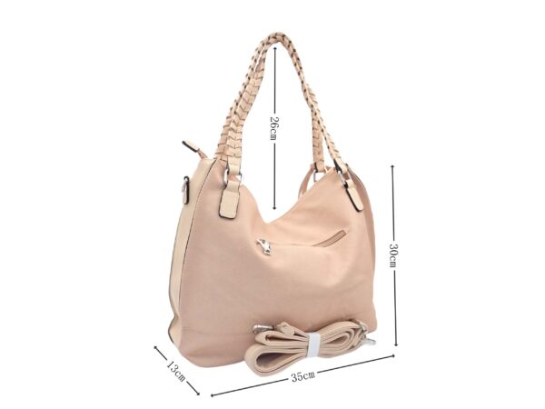 Puha nagy válltáska fonott pánttal SM2103
