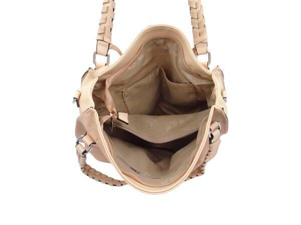 Puha nagy válltáska fonott pánttal SM2103