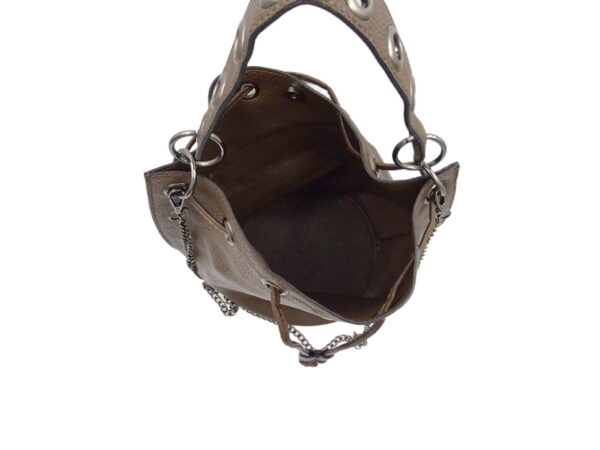 Összehuzható vödörtáska láncos pánttal SM2027