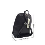 Praktikus lekerekített fekete hátitáska ER3851