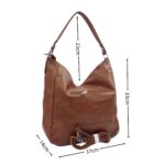 Sokzsebes vödörtáska fényes anyaggal GH-1043