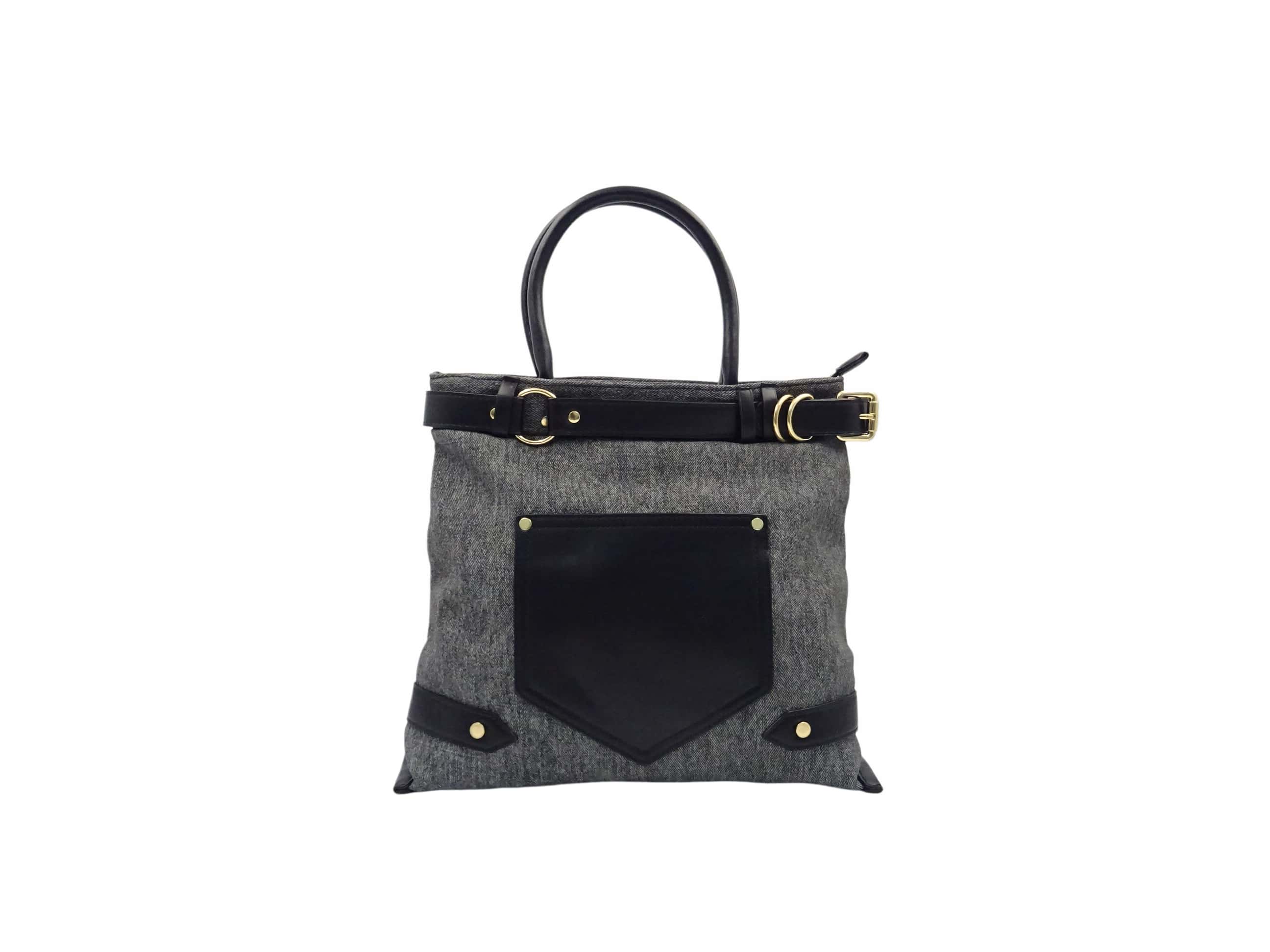 Borsa effetto denim - nera