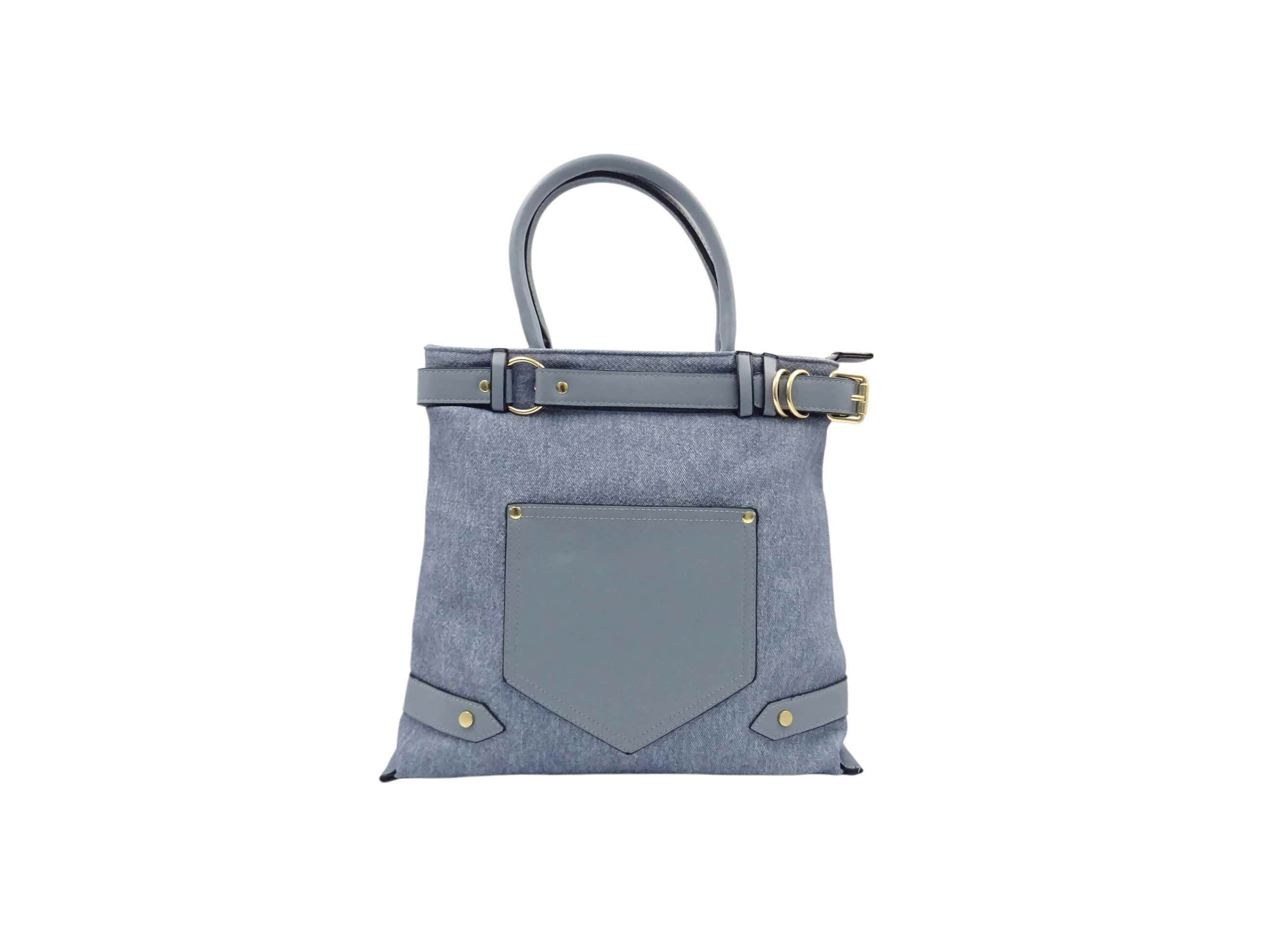 Borsa effetto denim - azzurra