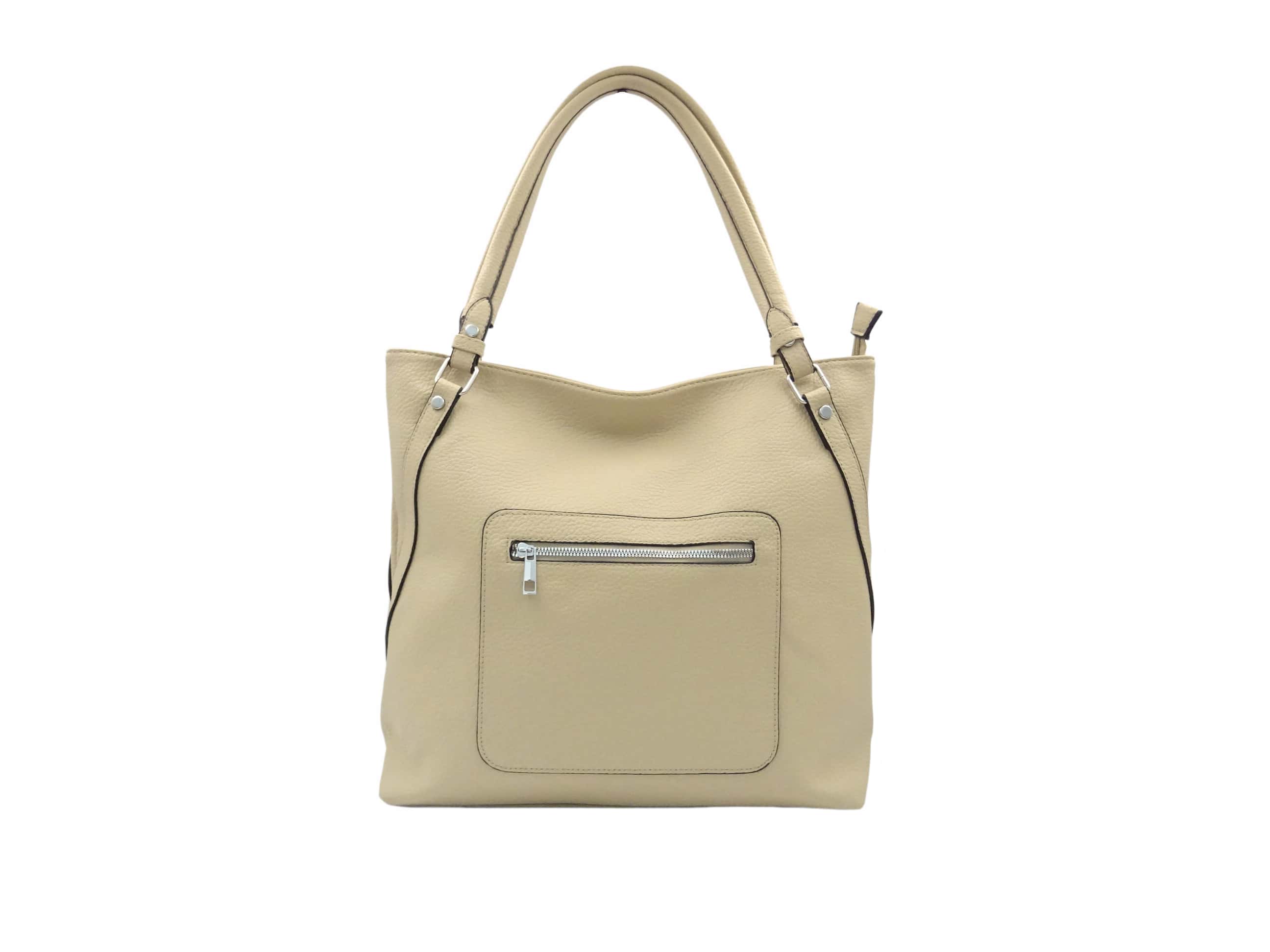 Borsa a tracolla morbida shopper - kaki