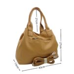 Fonott díszítésű női shopper táska MC631