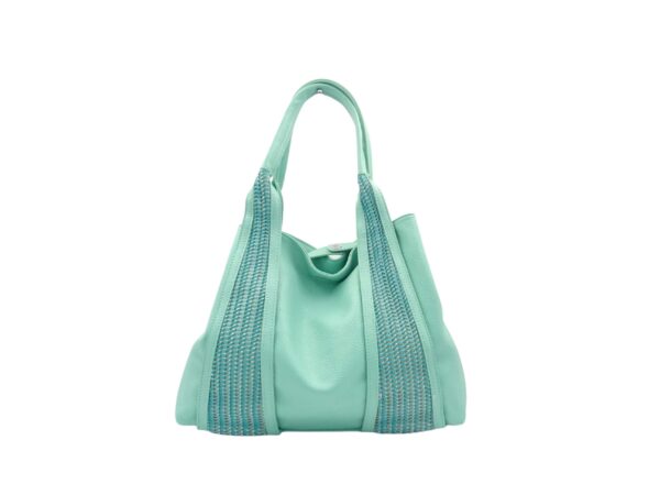Fonott díszítésű női shopper táska MC631