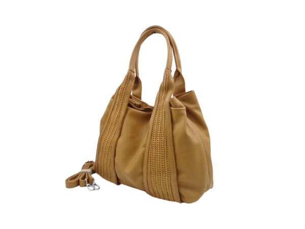 Fonott díszítésű női shopper táska MC631