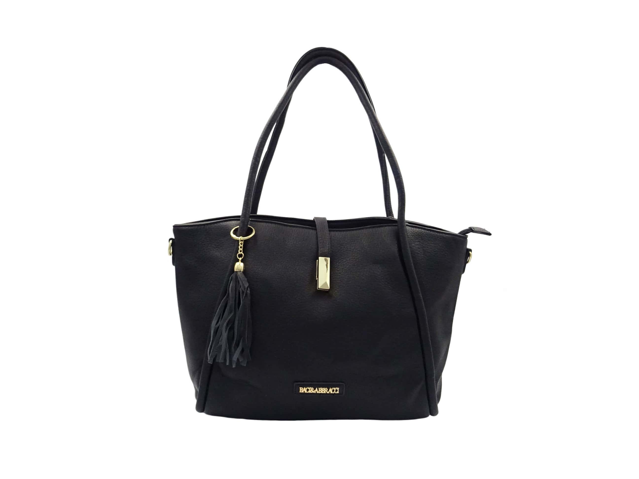 Elegante borsa shopper - nera