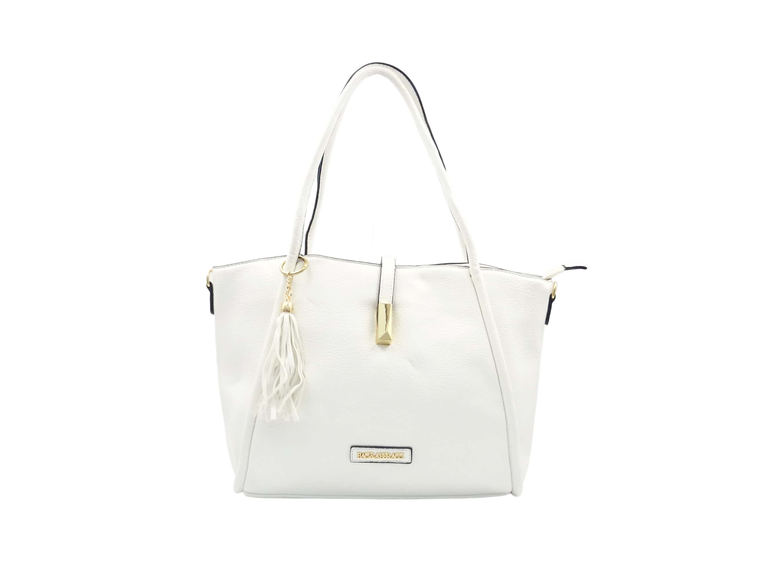 Elegante borsa shopper - bianca