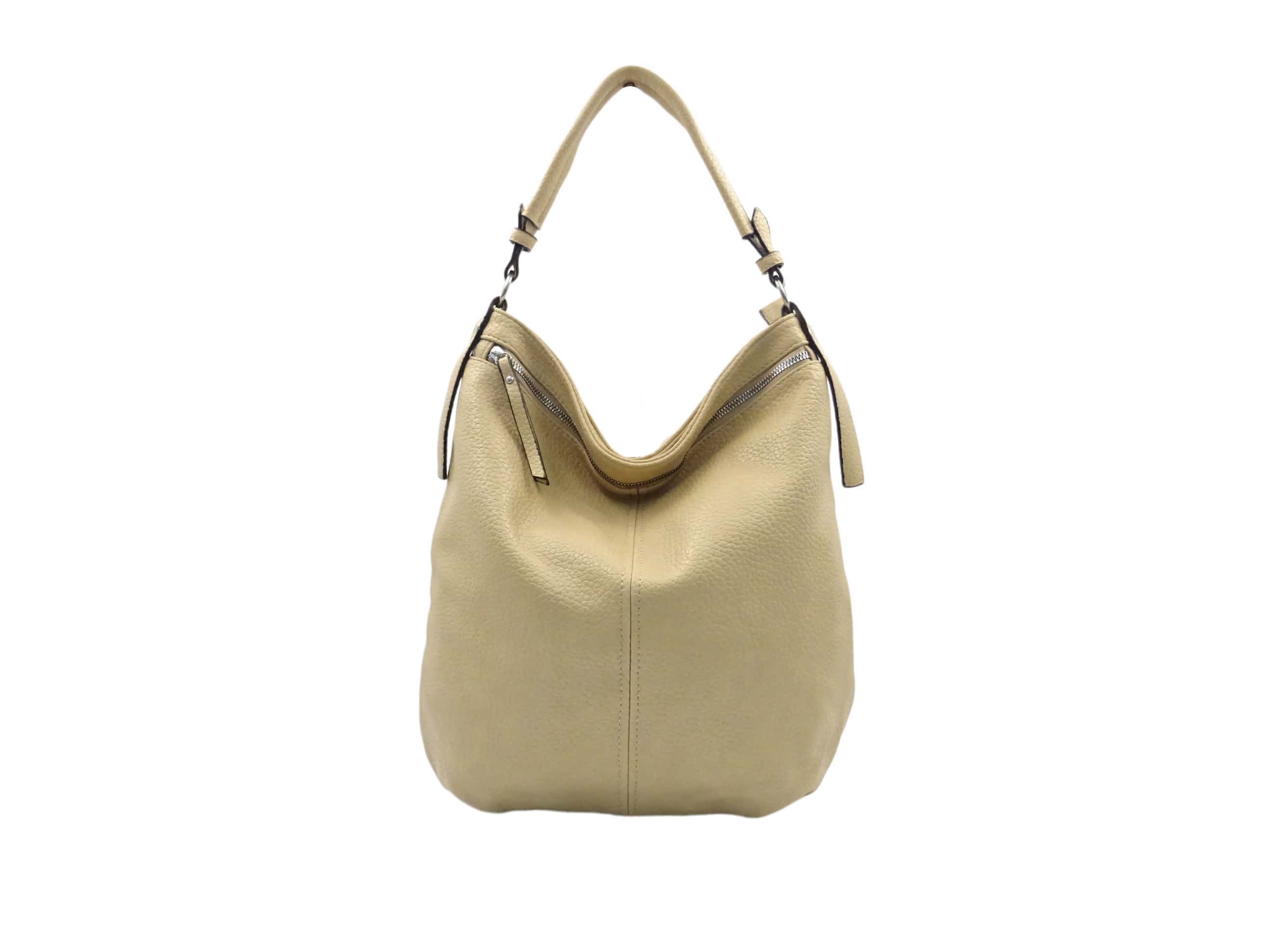 Ampia borsa a tracolla hobo - color kaki